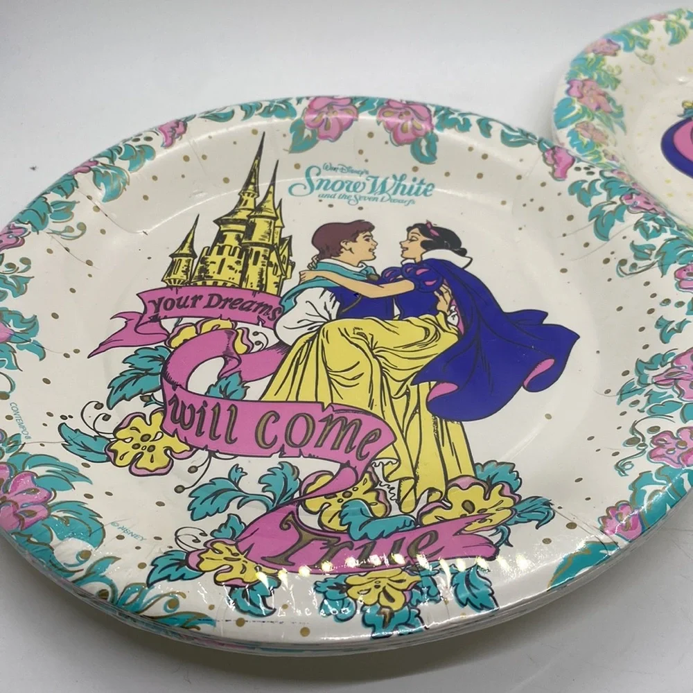 Vtg Snow White Paper Plates